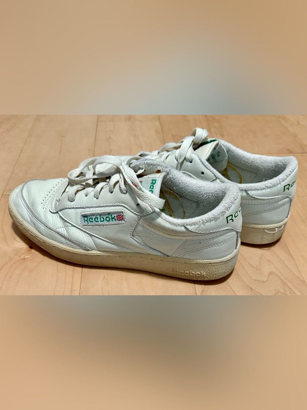 Reebok Club C 85 Vintage Sneakers Chalk Off White Green Men’s 9.5